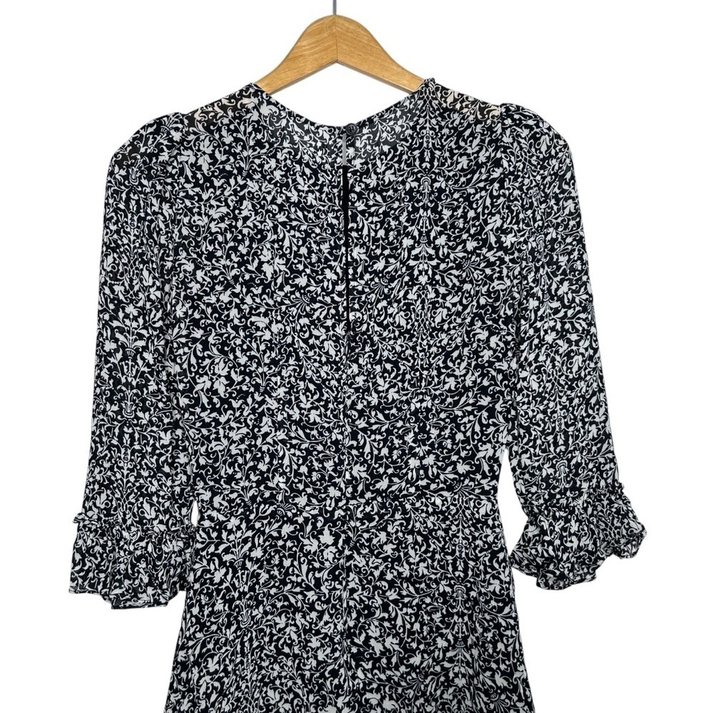 Reformation Doutzen Mini Ruffle Dress Suisse Ditsy Floral Print Women’s Size 0 - Picture 10 of 14